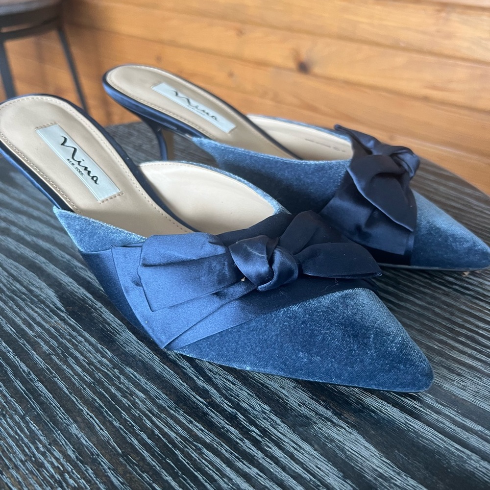 Velvet Kitten Mules